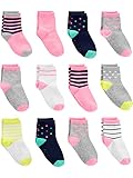 Simple Joys by Carter's Baby 12-Pack Socks, Multicolor/Dinosaur/Dots/Hearts/Stripe, 4-5T