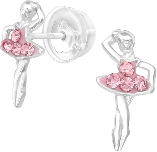 925 Sterling Silver Children's Ballet Stud Earrings
