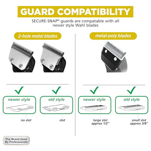 Image of Wahl Genuine SECURE-SNAP Guide Comb Set with Colored Metal Clips & Guard Organization Caddy,12 Full Size Attachment Guards from 1 /16 inch to 1 inch for Increased Cutting Performance Grey,3291-300 (Pack of 6)