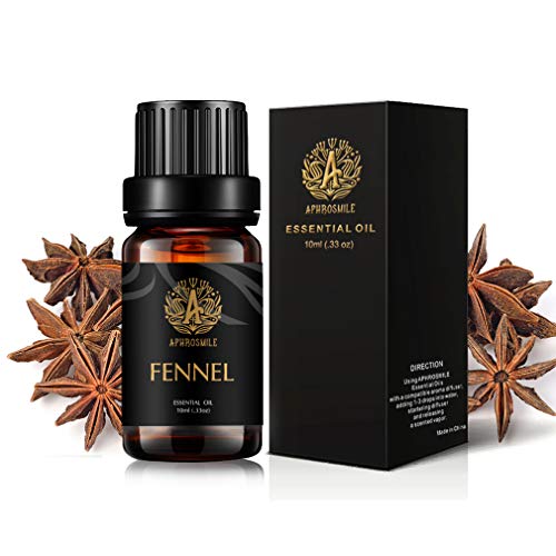 Aromaterapia hinojo aceite esencial, 0,33oz 10ml Grado Terapéutico Hinojo Aceite Esencial Fragancia para difusores, humidificador, 100% puro Hinojo Fragancia Aceite Esencial para hogar, Masaje