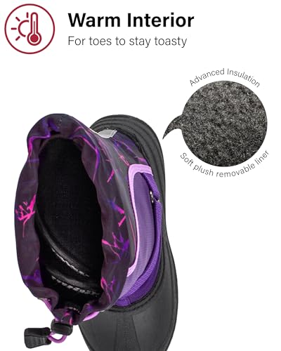Ice Fields Snowblaster Little and Big Kid High Snow Winter Boots, Warm, Waterproof Shell3