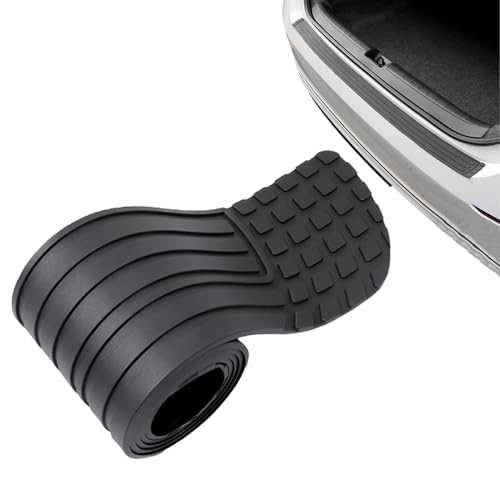 Stoßstangenschutz Aus Gummi,Ladekantenschutz Kofferraum,Stoßstangenschutz,Selbstklebender Heckstoßstangenschutz 104 X 8.5cm Trimmbar,Kratzfest Und Abriebfest,Autozubehör Für Die Meisten Autos,Suvs