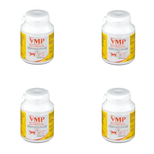 Zoetis VMP Tabletten | 4er Pack | 4 x 50 Tabletten | Für Hunde und Katzen | Ergänzungsfuttermittel mit Proteinen und Mineralstoffen | Für säugende und tragende Muttertiere