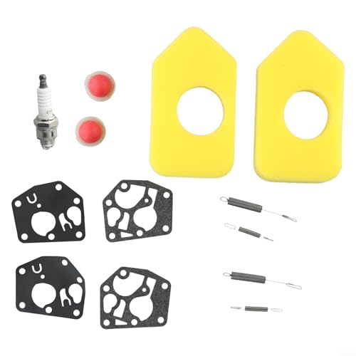 Kit de servicio para cortacésped compatible con motores y clásicos, incluye filtro para junta de diafragma de resorte de regulador de bombilla de imprimación para modelos 98902 10A902 375 Quatro