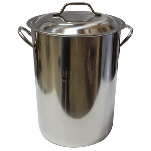 Brewer's Best Olla para cerveza de acero inoxidable con tapa (16 gal)
