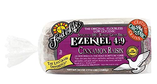 Food For Life, Organic Ezekiel 4:9 Cinnamon Raisin Bread, 24 oz (Frozen)
