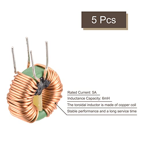 Inductance toroïde bobine cuivre magnétique 6mH circuit imprimé 5A
