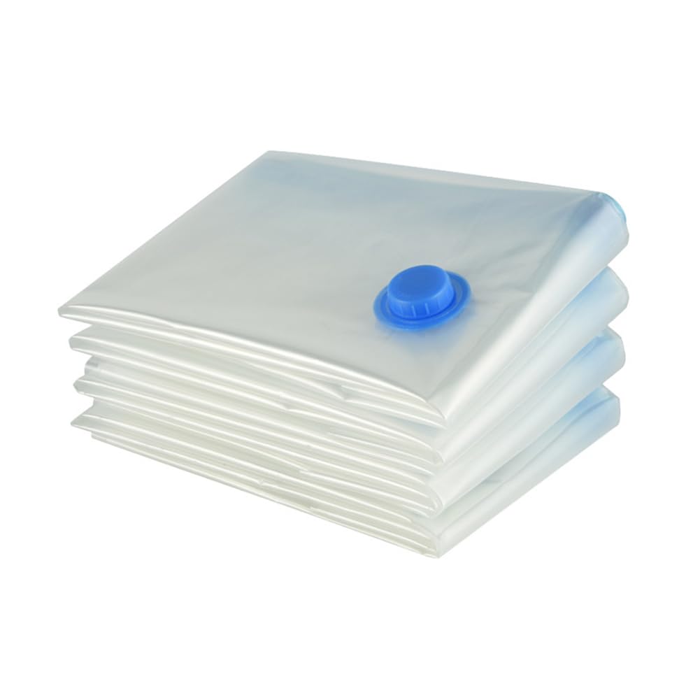 Vacuum Storage Bags 6 Pcs Vacuum Storage Bags With Valve Transparent Folding Compressed Space Bag Travel Seal Packet Organizers For Towel Cloth(50X60cm)