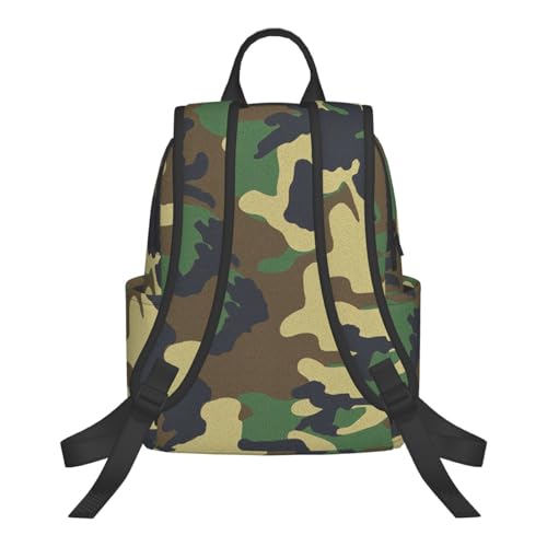 Sac à dos léger avec motif militaire et compartiments pratiques - 3