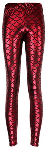 Legging femme rouge taille 50 anti-frottement avec ceinture haute pour un maintien parfait