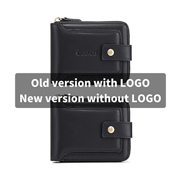 GOIACII Men Wallet Genuine Leather RFID Blocking Bifold Wallet with ID Window Zip Coin Pocket - Image 3