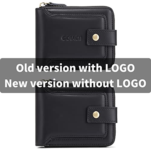 GOIACII Men Wallet Genuine Leather RFID Blocking Bifold Wallet with ID Window Zip Coin Pocket - Image 3