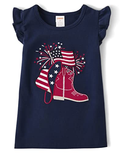 Image of Gymboree Girls' and Toddler Flutter Sleeve T-Shirt