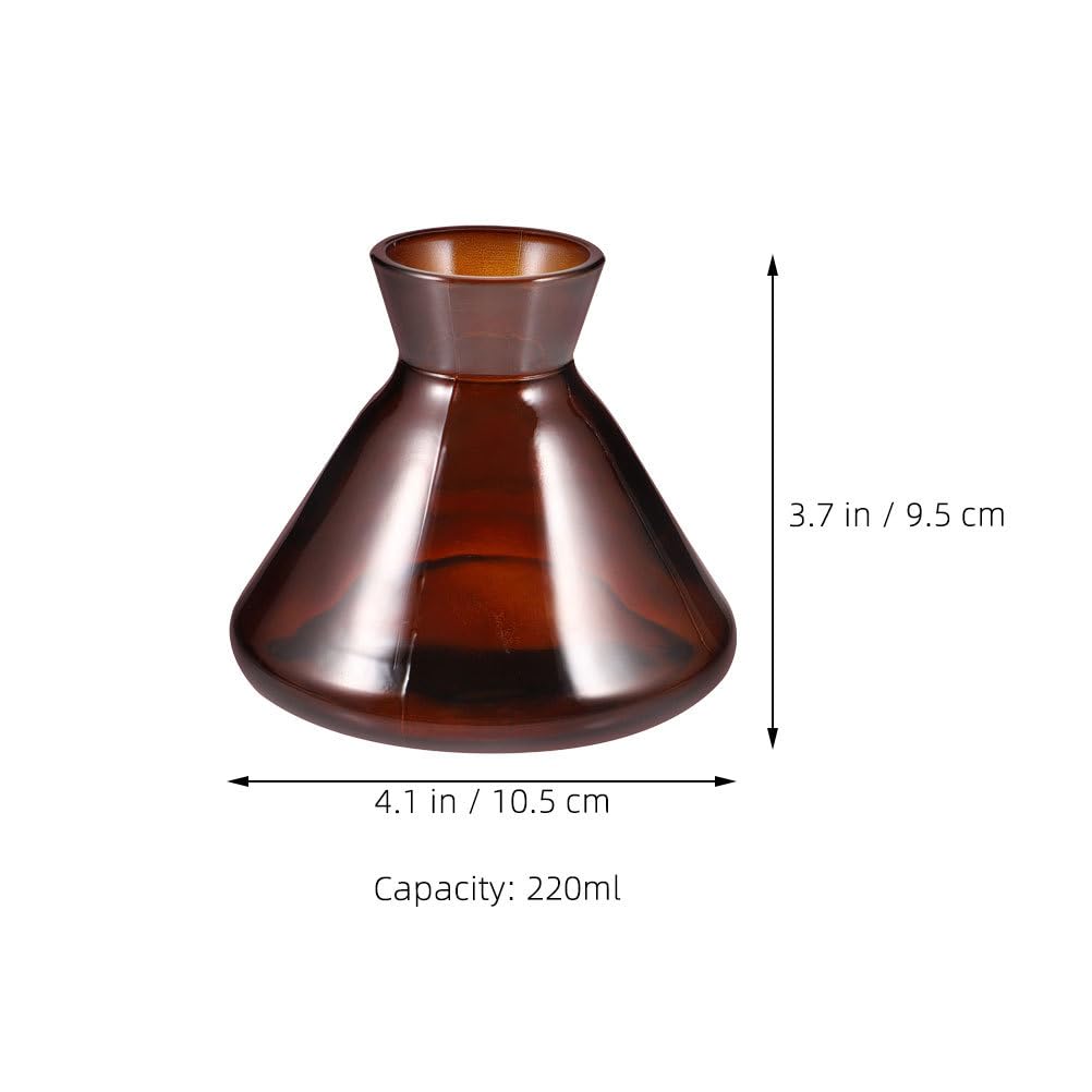 Didiseaon Diffusore di Profumo Vuoto: 2 Pezzi, Diffusore di Profumo a Bastoncini con Bocca Larga, Barattolo di Vetro Vuoto per Oli Essenziali, Ricaricabile da 220 Ml, Decorazione per La Casa