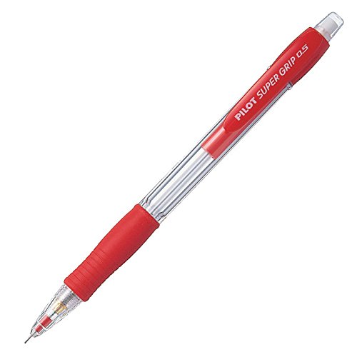 Pilot Super Grip H-185 - Portaminas recargables (0,5 mm, 3 unidades), color rojo
