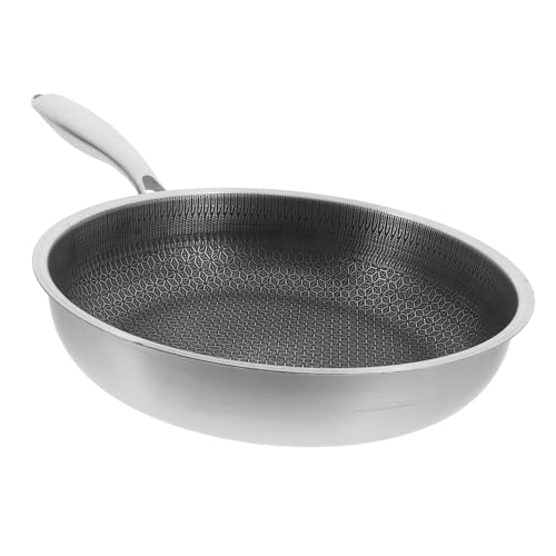 Wok de acero inoxidable antiadherente con mango ergonómico miniatura 1