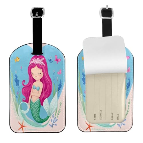 Étiquette de bagage sirène pour valise et sac de voyage de mer