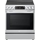 LG 30 in. 6.3 cu. ft. 5 Burner Element Slide-in Electric Range in PrintProof Stainless Steel w/Instaview, Air Fry, ProBake