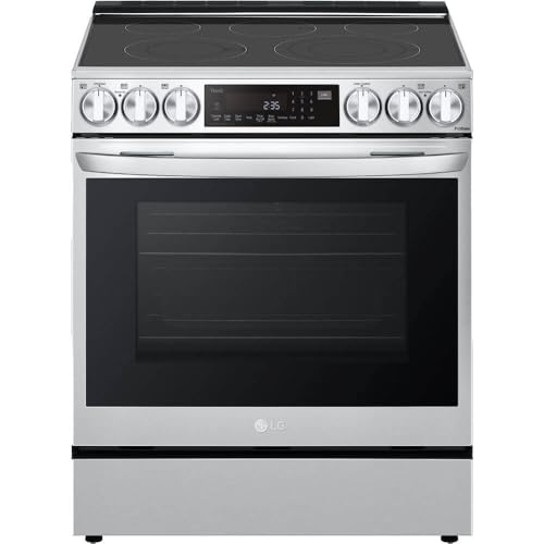 LG 30 in. 6.3 cu. ft. 5 Burner Element Slide-in Electric Range in PrintProof Stainless Steel w/Instaview, Air Fry, ProBake