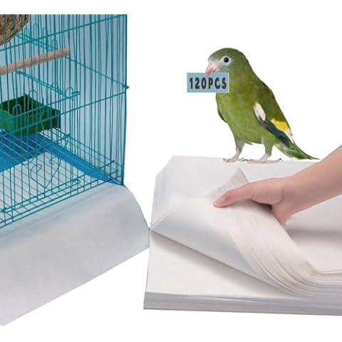 Lesimnky 120 Pieces Bird Cage Liners Cover