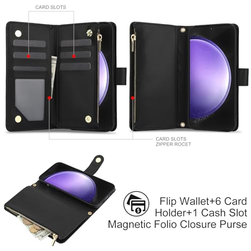 Étui de téléphone S24 Plus avec fermeture éclair et support de visionnage - 2