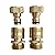 Hippohose Quick Connector Garden Hose Fittings (2 Pack) - Leak Free - 3/4" Snap-On Water Hose Adapter for Quick Release - Solid Brass - Quick Connection Garden Hose Connectors
