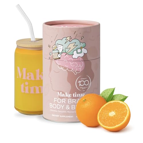 MAKE TIME Brain Health Powder Supplement for Women for Mood, Focus & Energy Boost | Cognizin, Biotin, Vitamin B6, B12, M - Detailed View