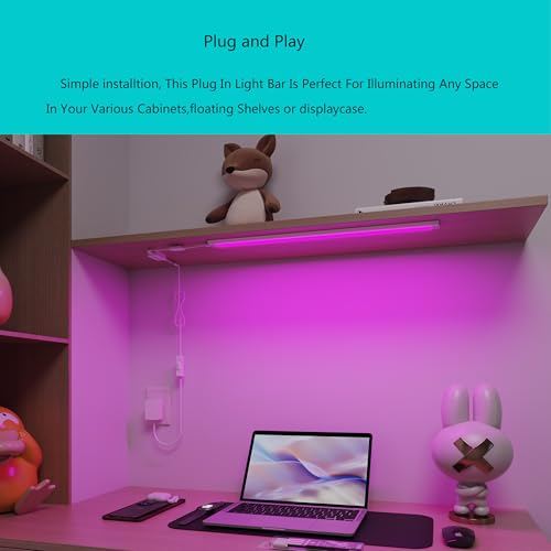 LAMPAOUS Barra de Luz Led Rgb, Iluminação de Mudança de Cor Sob O Armário com Alexa, Google Assistan