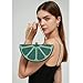 PENGZHI Women Rhinestone Clutch Purse Watermelon Shape Handbag Cute Fruit Crossbody Bag Crystal Wedding Party Purse, Green