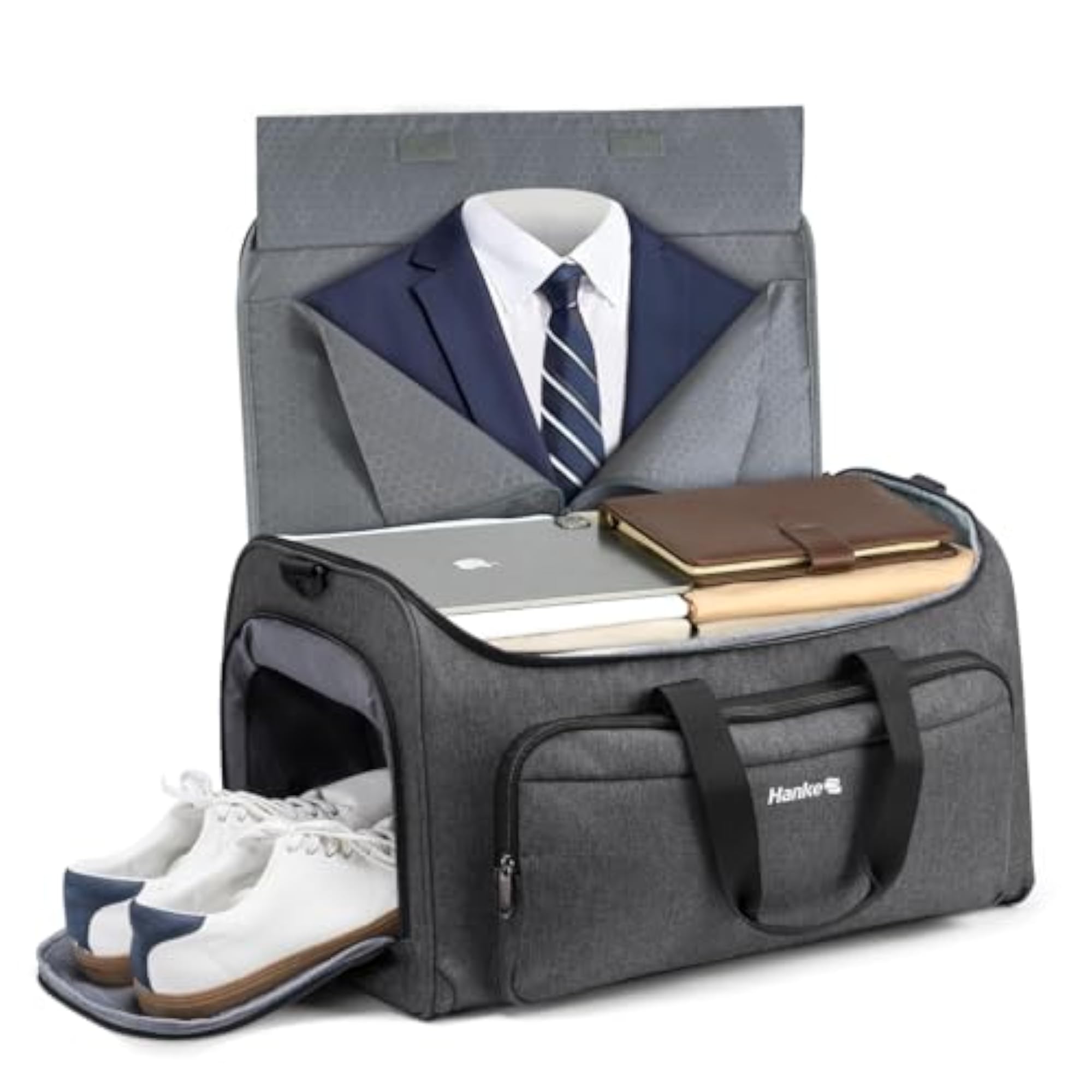 Garment Duffle Bags for Travel, Dark Grey
