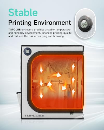 Image of TOPCUBE 3D Printer Enclosure for Bambu Lab A1 Mini with LED Light Grey