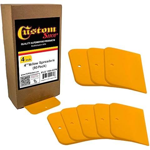 Custom Shop - 4 Inch Body Filler Spreaders for Automotive Body Fillers, Putties and Glazes - Easy, Precise, and Reusable Application - 50 Pack Cover