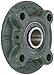 NTN UKFC205D1 Light Duty Piloted Flange Bearing, 4 Bolts, Adapter Mounted, Regreasable, Contact and Flinger Seals, Cast Iron, 20mm Bore, 3-35/64" Bolt Hole Spacing Width, 4-17/32" Height