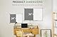 Swansea Whiteboard Magnettafel und Pinnwand Filz mit Aluminiumrahmen für Wohnung, Büro, Küche und Schule, 60X45cm