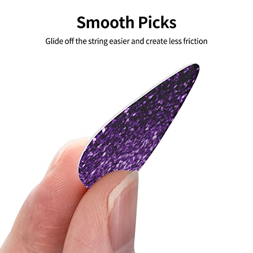 Ensemble de 12 médiators de guitare à paillettes violettes pour guitare acoustique, guitare électrique, contrebasse… - Les Beatles, Paul McCartney, John Lennon, RIngo Starr, George Harrison Ensemble de 12 médiators de guitare à paillettes violettes pour guitare acoustique, guitare électrique, contrebasse… – Image 4