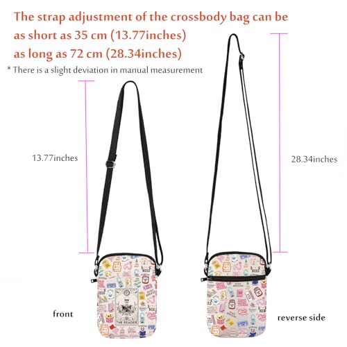 KUIYAI The Reader Crossbody Bag Tarot Card Reader Messenger Bag Bookish Book Lover Reading Gift Gothic Romance Skeleton Gift3