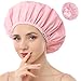 Years Calm Cuffia da doccia da donna, riutilizzabile, impermeabile, motivo e tinta unita, design a doppio strato per utilizzo a doppio strato, protegge i capelli sotto la doccia, spa, cucina, pulito e immagine