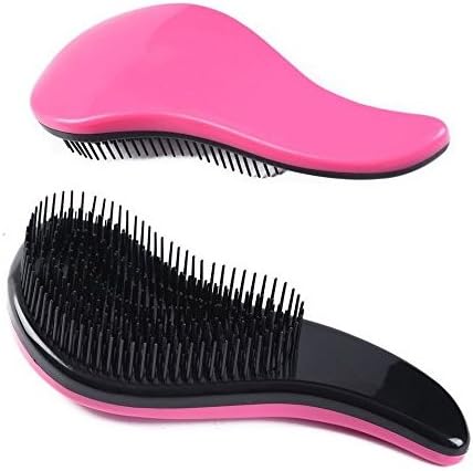 Detangling hair Comb/Brush - Detangling hair brush will untangle any hair type - Soft Glide Thru Detangler Hair brush - Best Detangling Comp/Brush for Women, Girls, Men and Boys (Pink)