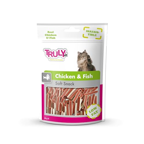 Petisco para Gato Mini Tiras de Frango e Peixe 50g - Truly