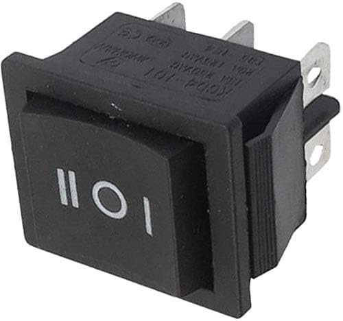 ERH India 1 Pc Black DPDT Rocker Switch 6-Pin 3 Way ON-Off-ON 16A 250VAC / 20A 125VAC Switch for Electronic Components, Car Bike Switch, Automotive industry etc.