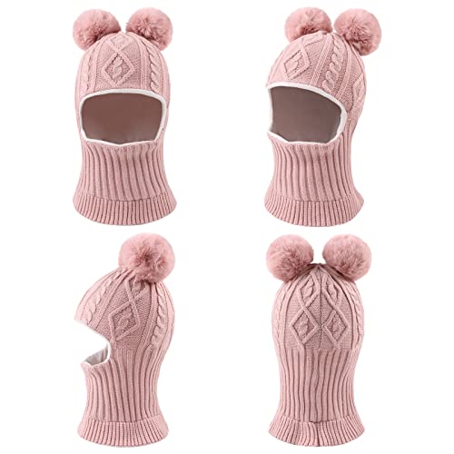 Gorro de invierno para bebé con forro polar interior y bufanda infantil 2