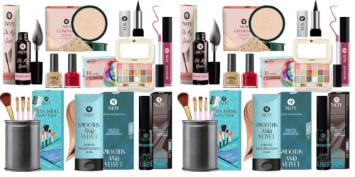 Image of Noy Makeup Kit Combo Includes Essential Products For Face Eye And Lip Makeup Pack of 28 pcs #154