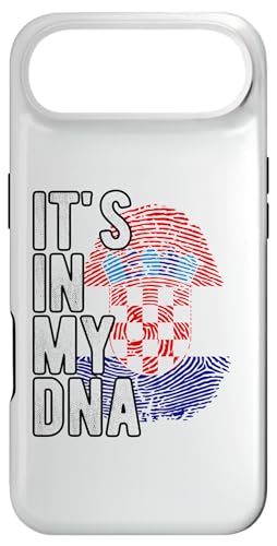 Carcasa para iPhone Air Gracioso está en mi ADN Croacia Bandera Huella Digital