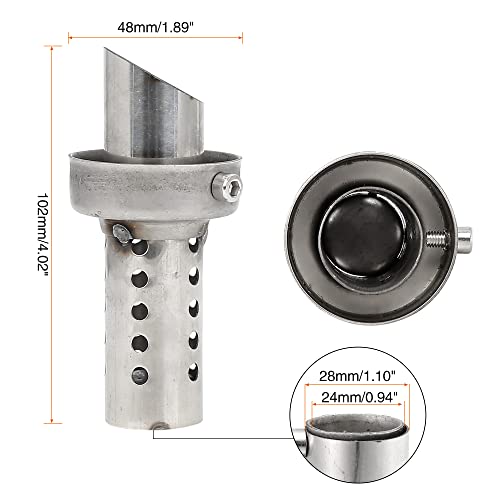 F FIERCE CYCLE Hexagonal Universal Motorcycle Exhaust Pipe Baffle Muffler Pipe Baffle Silver Tone - Thumbnail 3