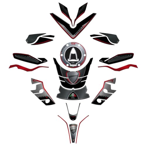 Kit autocollant moto autocicatrisant pour réservoir Ducati Multistrada 1260 S 2020 3D
