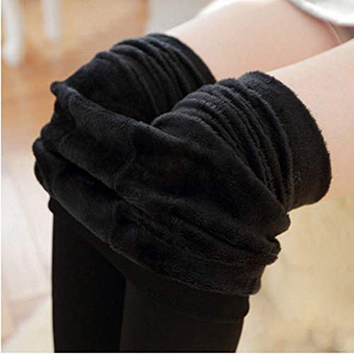 Meia-calça feminina quente de lã leggings femininas macias forradas com lã leggings grossas