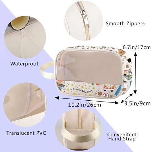 ENSIANTH Stars Hollow TV Show Inspired Toiletry Bag Lukes Diner Gift Dragonfly Inn Lorelei Rory Fans Clear Makeup Bag (Hollow Clear MU)2