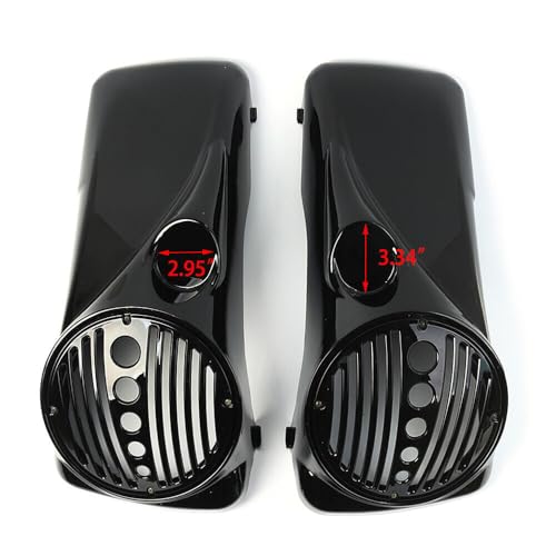 8" Speaker Lids w/Tweeter Port para Harley Touring 1994-2013 miniatura 4