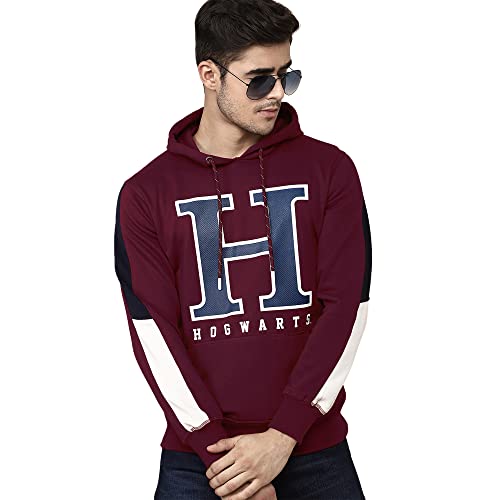 Image of Free Authority Harry Potter Printed Regular Fit Maroon Cotton Men's Sweatshirt