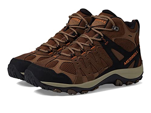 Merrell Accentor 3 Mid Sneakers for Men - Textile Lining - Round-Toe - Lace Closure - High-top Design Earth 11 M